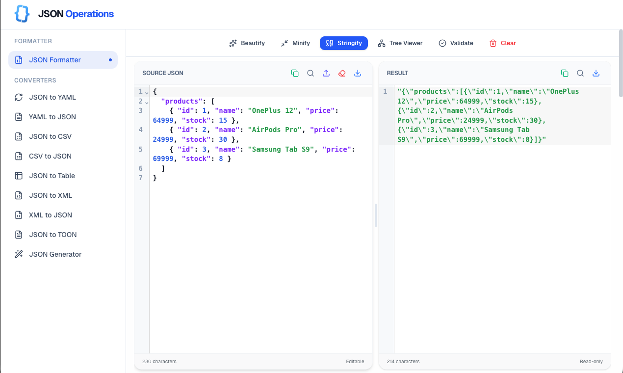 JSON Operations gallery - Desktop view 5
