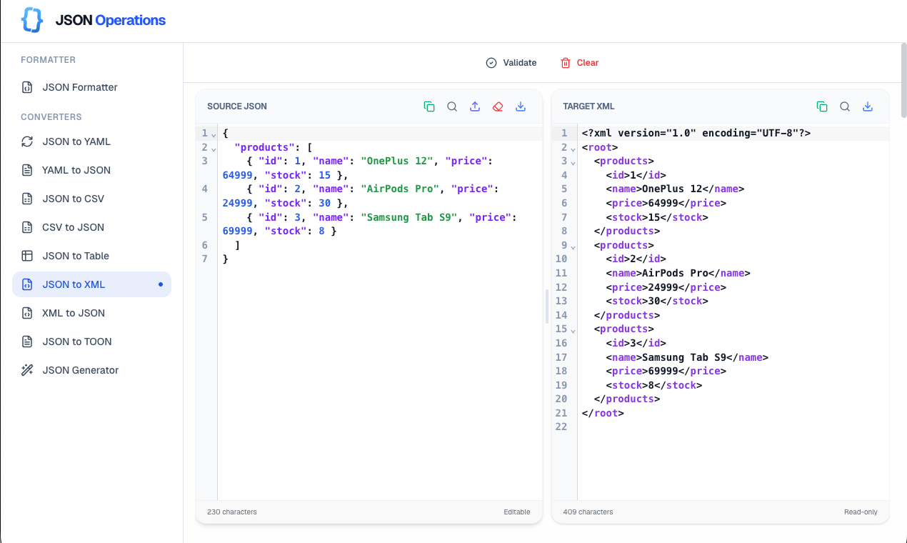 JSON Operations gallery - Desktop view 8