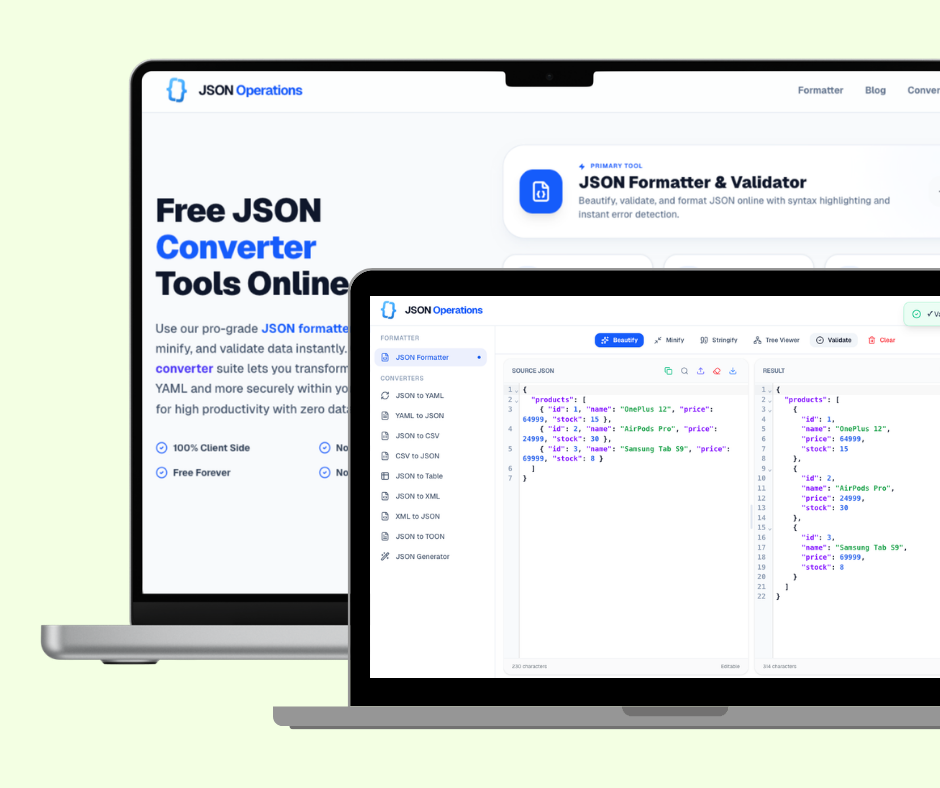 JSON Operations - Main Project Image