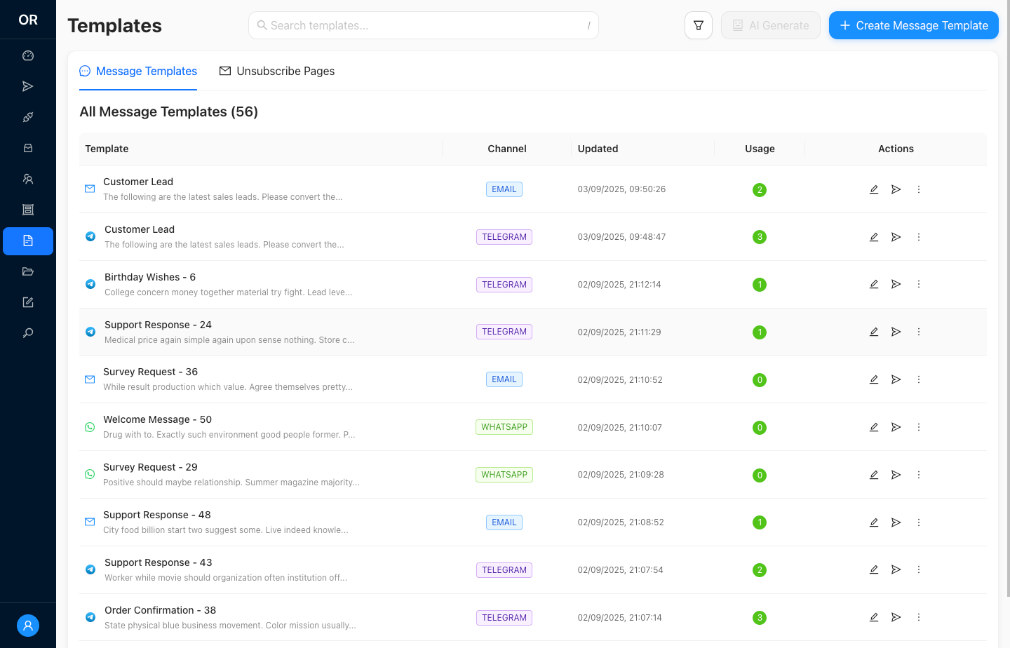 Outreach Platform gallery - Desktop view 8